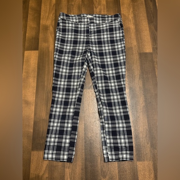 Black and White Straight Leg Plaid Jumpsuit - Picture 7 of 8